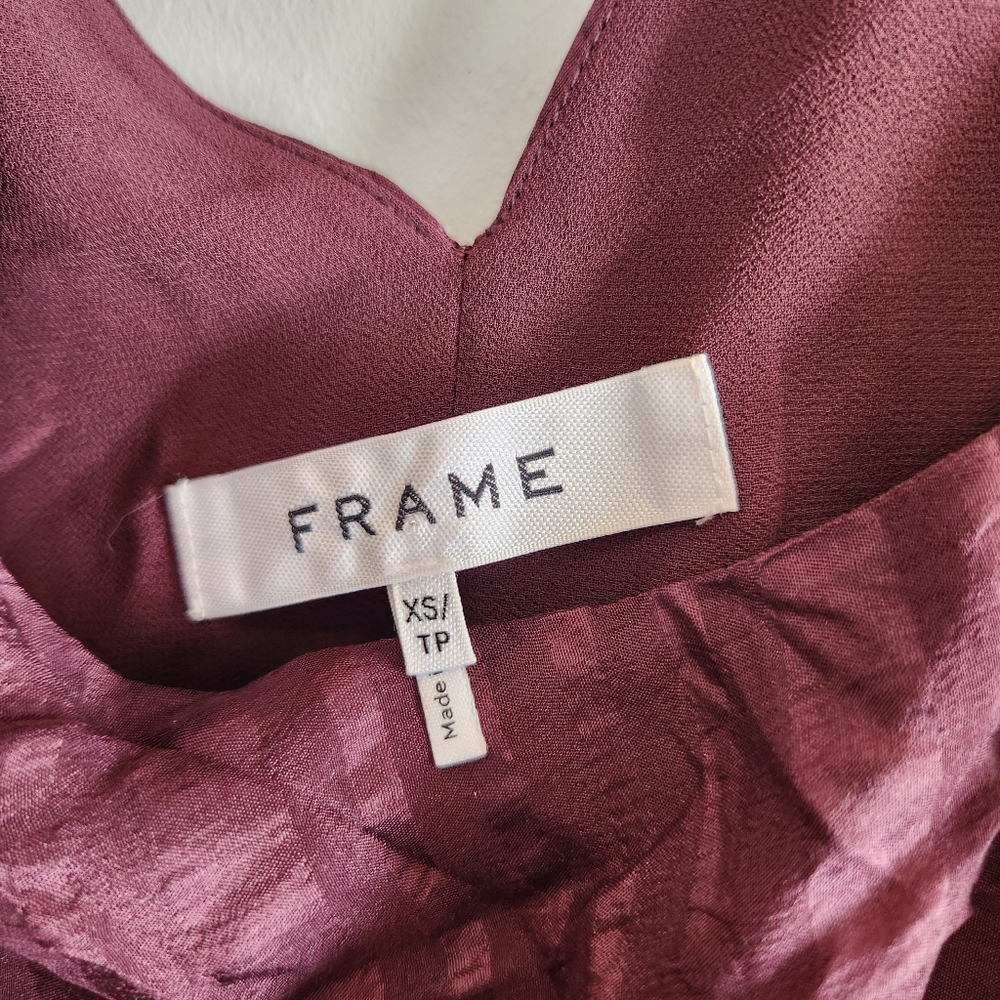 Frame NWOT Bergundy Silk Halter - Picture 5 of 5